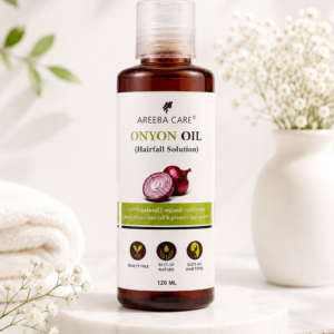 Areeba Care Onion Oil – Natural Hair Fall Control & Hair Growth Oil | Ayurvedic Hair Treatment Oil 120ml